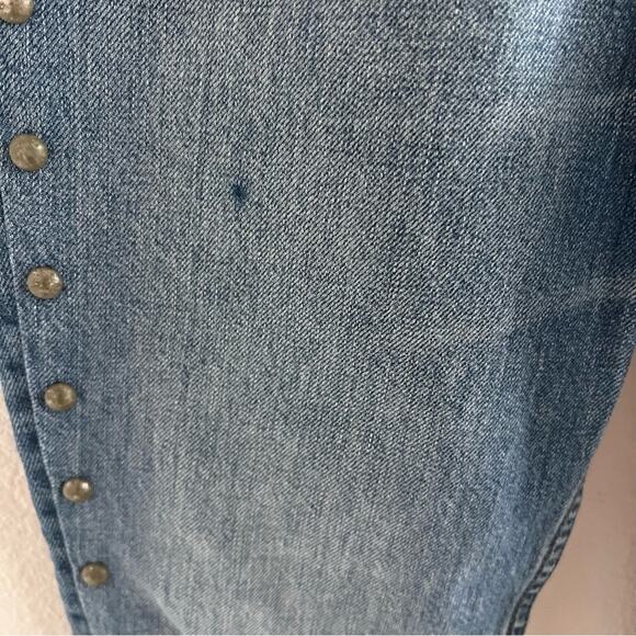 Abercrombie & Fitch Annie High Rise Girlfriend Distressed Jeans Denim Studded 24 - Picture 5 of 7